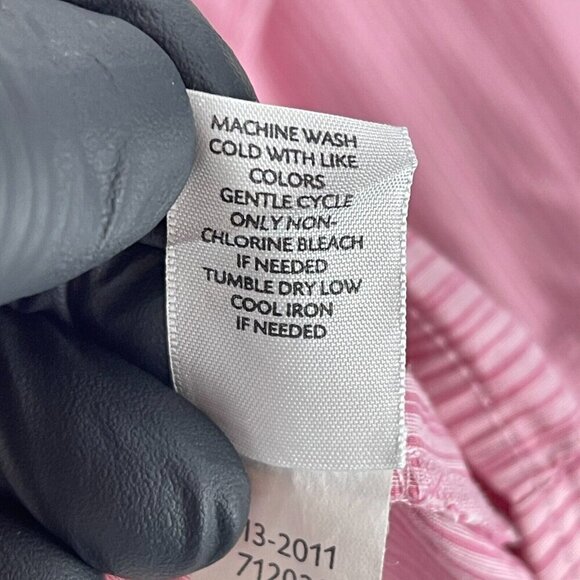 J. Jill Pink Striped Button-Up Shirt‎ Womens Long Sleeve Stretch Size Large - Picture 11 of 16